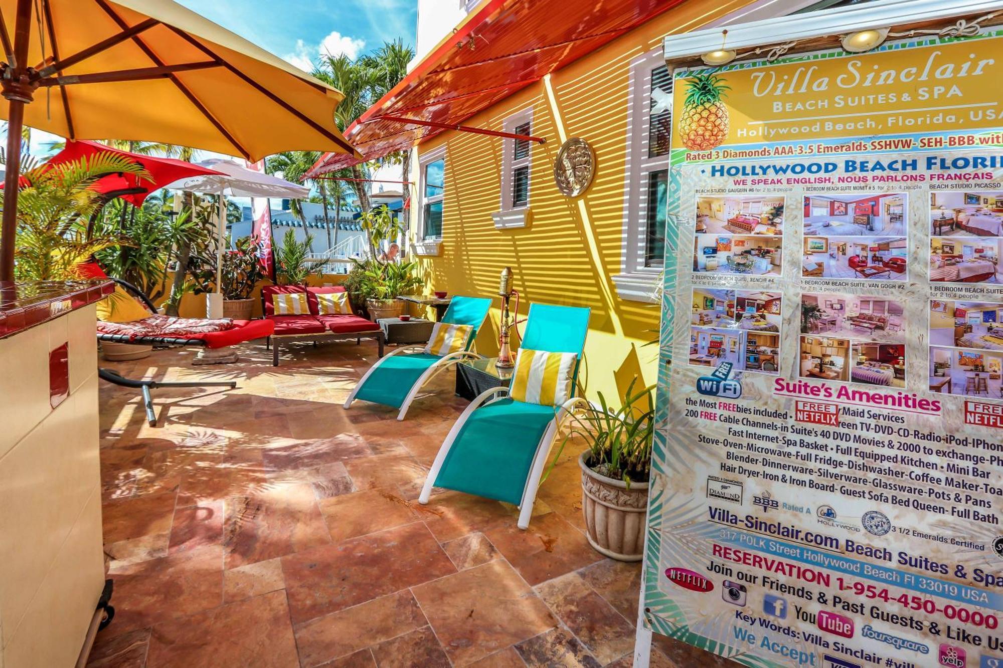 Villa Sinclair Beach Suites And Spa Hollywood Exterior foto